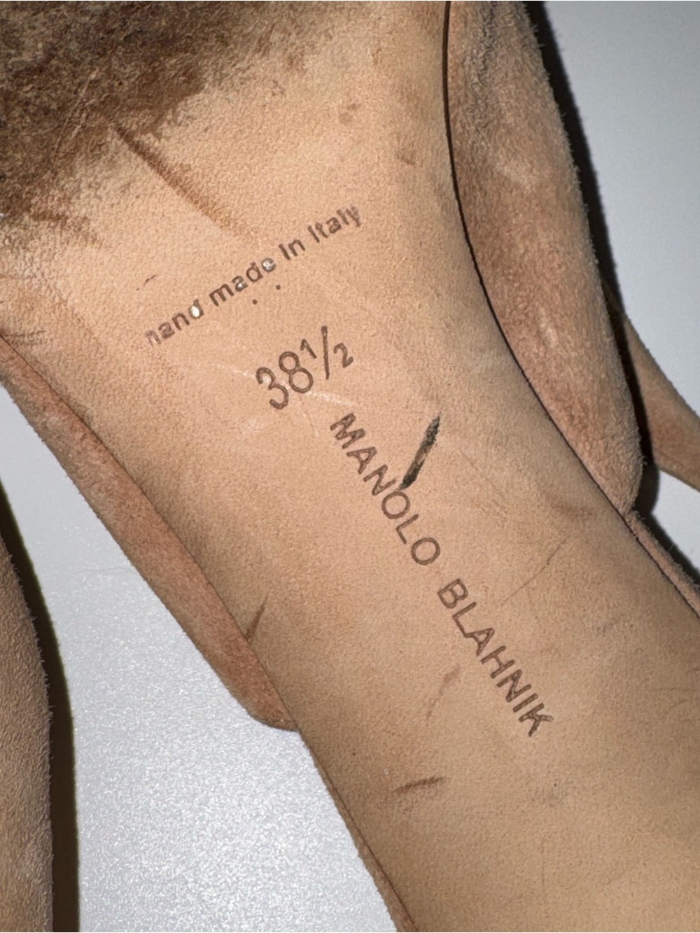 Manolo Blahnik Allurasa slingback block heels nude side 38.5 - Picture 11 of 11